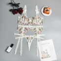 Embroidered Bra & Panty Set & Garter Belt | Angelic Whispers - Image 2