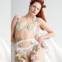 Embroidered Bra & Panty Set & Garter Belt | Angelic Whispers - Image 7