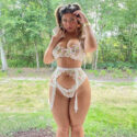 Embroidered Bra & Panty Set & Garter Belt | Angelic Whispers - Image 5