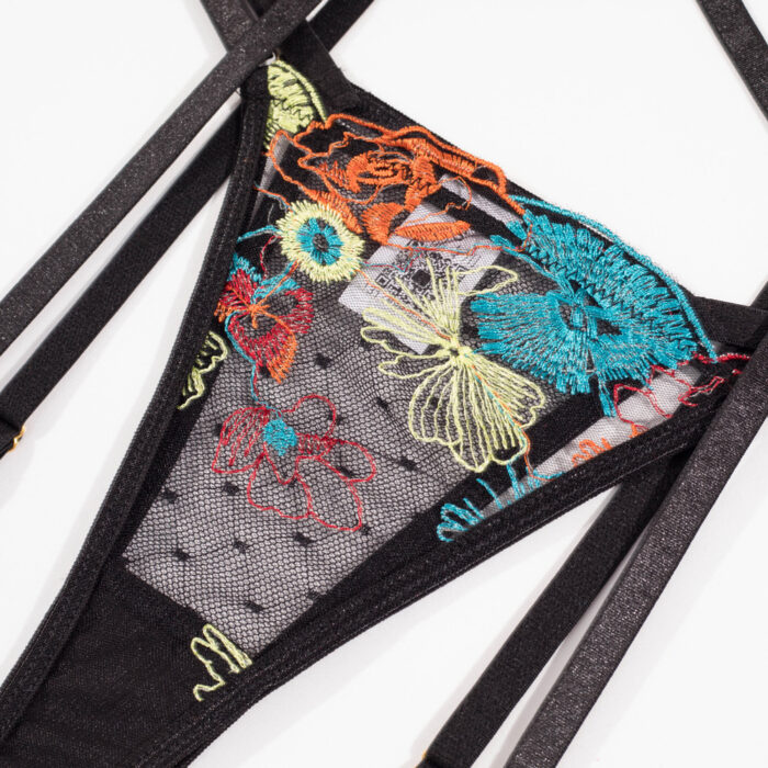 Label Lust Indulge in the enchanting allure of the Honeymoon Lingerie & Garter in Tempting Starry Night. This designer ensemble is a celebration of sophistication and celestial elegance for unforgettable intimate moments.