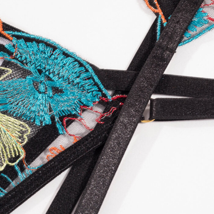 Label Lust Indulge in the enchanting allure of the Honeymoon Lingerie & Garter in Tempting Starry Night. This designer ensemble is a celebration of sophistication and celestial elegance for unforgettable intimate moments.